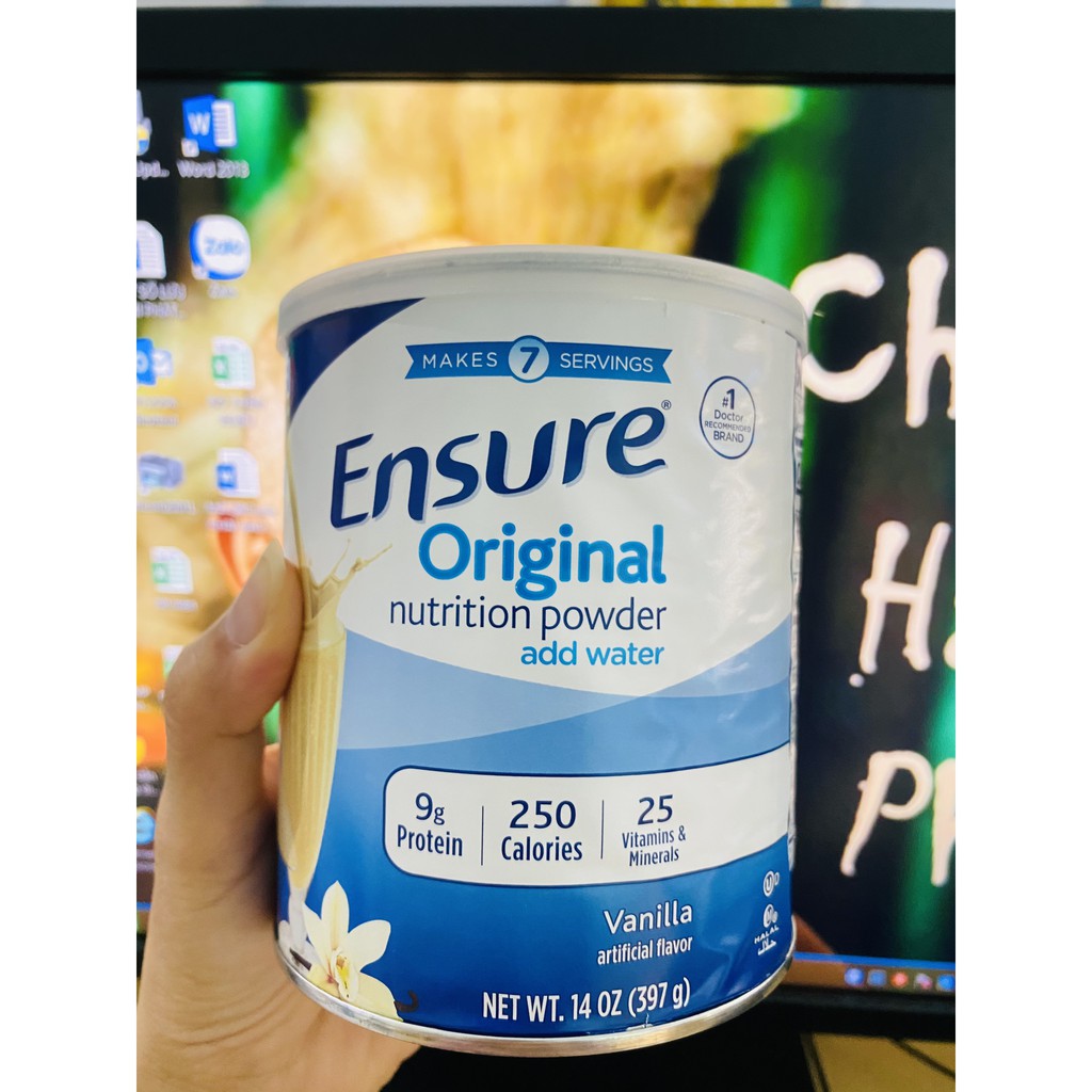 Sữa bột Ensure Original (Hương Vani) HÀNG XÁCH TAY ĐƯỜNG BAY
