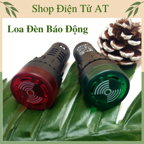 Loa Đèn 220V AD16-22SM⚡Siêu Đẹp⚡Các Màu💦Đèn Báo Động/Báo Hiệu Có Còi Phi 22mm 220VAC💦Đèn Báo Lắp Tủ Điện