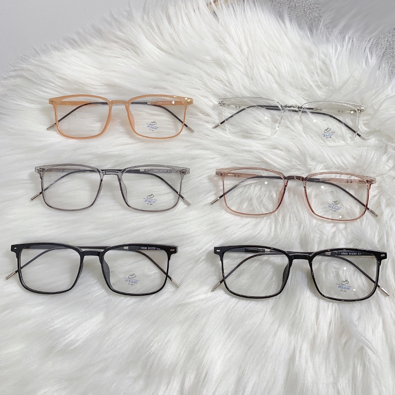 Kính Mát Gọng Vuông Nhỏ Chống Ánh Sáng Xanh tr90 Thời Trang Cho Nam Và Nữ