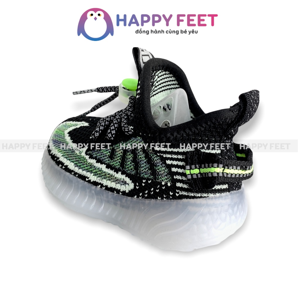 Giày thể thao bé trai bé gai Happy Feet dáng xỏ lười đế đèn led- HF 050