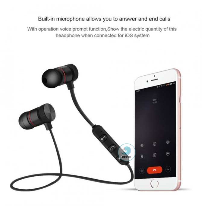 Tai nghe bluetooth 2 bên S8 có dây choàng cổ 2 đầu hít nam châm GIAO MÀU NGẪU NHIÊN