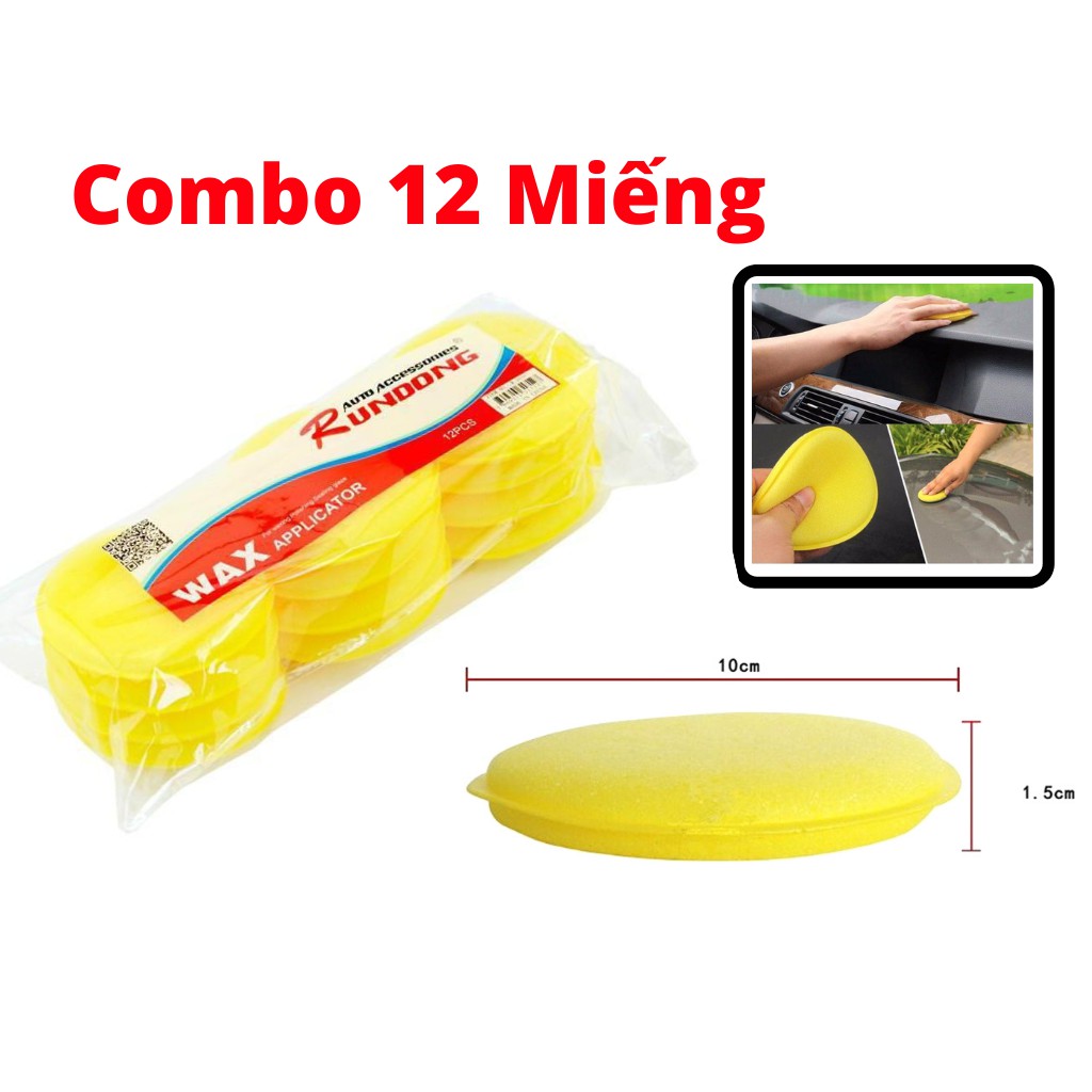 Combo 12 Mút Tròn Rundong Đánh Hóa Chất Chăm Sóc Xe Chuyên Nghiệp - RD12