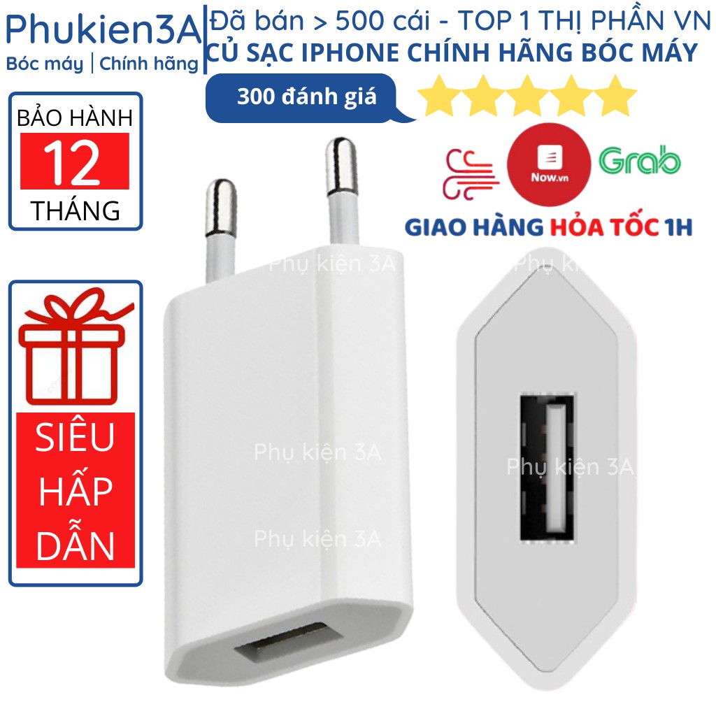 Củ sạc iphone chính hãng apple iPhone 7/7 Plus, iPhone 8/8 Plus, iPhone X, iPhone XS/XS Max sạc nhanh