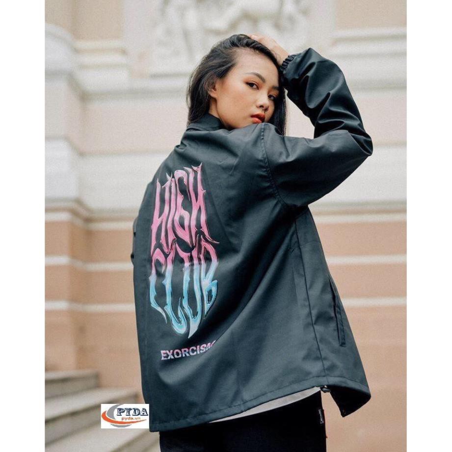 Áo khoác dù XUKA SHOP in HIGH CLUB dành cho cặp đôi cho nam cho nữ có mũ, jacket form rộng có 3 màu Unisex ulzzang