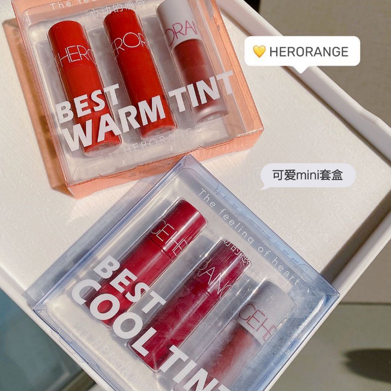 [MINI SIZE][PHIÊN BẢN GIỚI HẠN] Set son Kem Lì HERORANGE dupe romand Hỗ Trợ Dưỡng Ẩm Mềm Mịn Lâu Trôi Son Hot 2021 | BigBuy360 - bigbuy360.vn