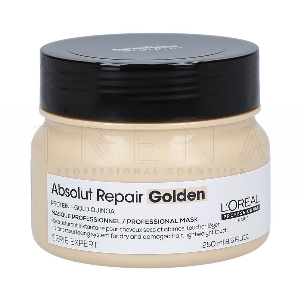 Dầu hấp nhũ vàng phục hồi tóc hư tổn L'Oreal Professionnel Serie Expert Absolut Repair Protein + Gold Quinoa 250ml