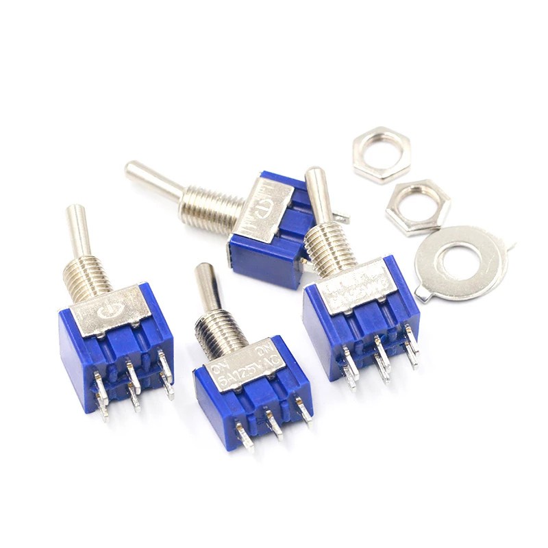 1 Công tắc chuyển đổi Mts-102 5a 6a 125v 3a 250 Ac Mini 3 6pin On-On