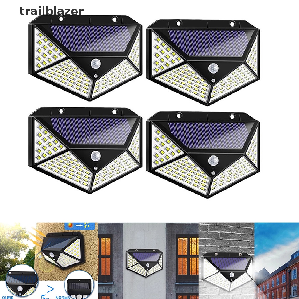 Đèn LED 100 Bóng Gắn Tường Ngoài Trời Cảm Biến Chuyển Động Chống Nước Tiện Dụng