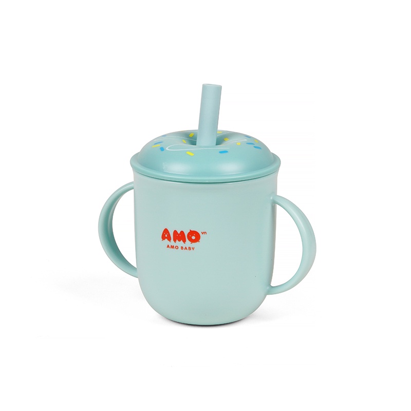Bộ bát ăn dặm AMOBABY586 set 6 chi tiết đồ dùng cho bé