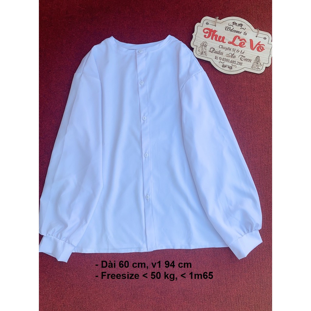 [Mã FAMAYWA giảm 10K đơn 50K] Áo Sơ Mi Nữ ☘FREESHIP☘ Áo Sơ Mi Trắng Tay Bồng Cực Xinh | BigBuy360 - bigbuy360.vn