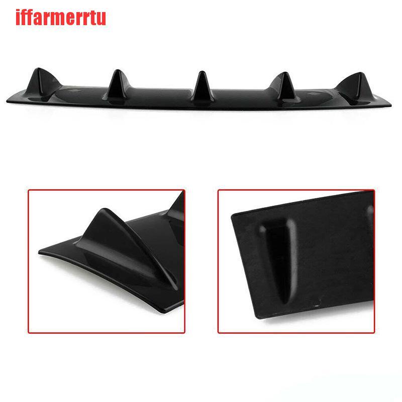 {iffarmerrtu}Shark Fin 5 Wing Lip Diffuser 23"x 6" Rear Bumper Chassis Black ABS Universal HZQ