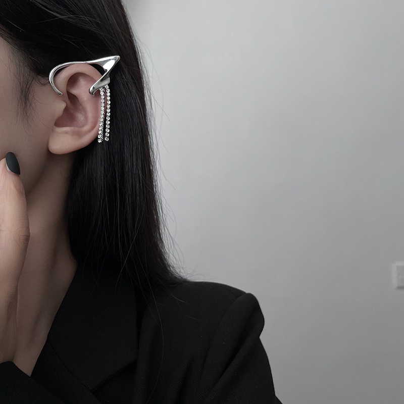 Khuyên Kẹp Vành Tai Không Xỏ Lỗ Phong Cách hip hop Harajuku Đơn Giản Cá Tính Dành Cho Bạn Nữ