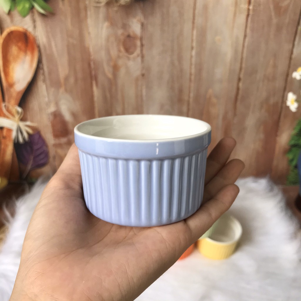 Hũ Sứ Làm Caramen Làm Bánh Flan Khay Nướng Bánh Thố Chưng Yến Ramenkin nhiều màu