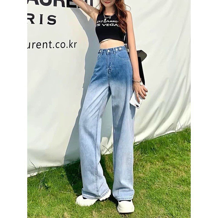 ( QUÀ TẶNG KHẨU TRANG) Quần Jean Nữ ống suông lưng Cao,  Quần Bò Ống Rộng hàng cao cấp SUMYF | BigBuy360 - bigbuy360.vn