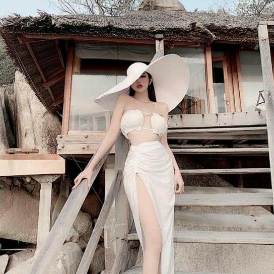 Mũ cói đi biển vành siêu rộng siêu sang chảnh có viền dây kẽm