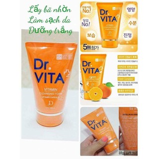 Sữa rửa mặt tẩy da chết dang hạt Dr.vita Hàn Quốc 100ml