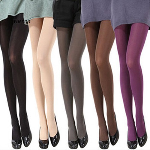 TUSH Women Fashion Pure Color 120D Opaque Footed Tights Sexy Pantyhose Stockings Socks | BigBuy360 - bigbuy360.vn