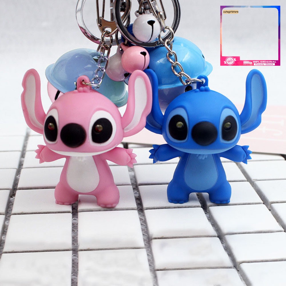 1 Móc Khóa Hình Stitch Có Đèn Led Và Âm Thanh Dễ Thương