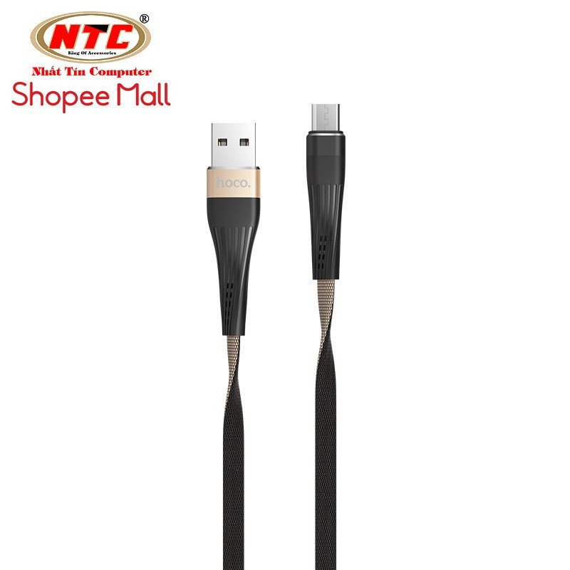 Cáp sạc và truyền dữ liệu Hoco U39 cổng microUSB 2.4A (dài 1.2M - hỗ trợ sạc nhanh) - Hãng phân phối chính thức