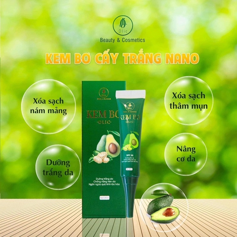 [ CHÍNH HÃNG ] KEM BƠ CẤY TRẮNG NANO OLIC MẪU MỚI— MỜ NÁM , TÀN NHAN