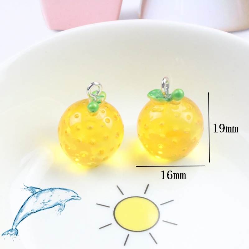 Vật Liệu Làm Trang Sức Thủ Công Bằng Nhựa resin Trong Suốt Hình Trái Cây Ba Chiều Quả Đào Dâu Tây Quả Đào Quả Xoài Làm Trang Sức Vòng Cổ Khuyên Tai Vòng Tay Nhẫn Nhỏ