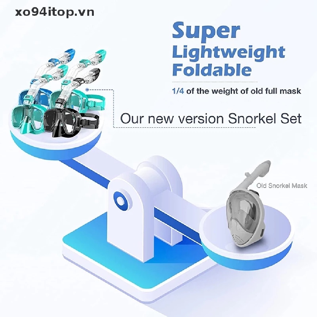 Bộ Mặt Nạ Lặn Có Thể Gấp Gọn Kèm Giá Đỡ Camera Tiện Lợi