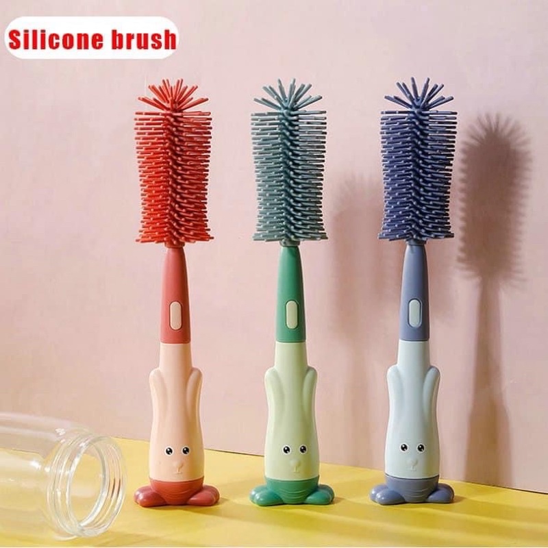 Bộ Cọ Rửa Bình Sữa Silicon 3in1 An Toàn Tiện Lợi