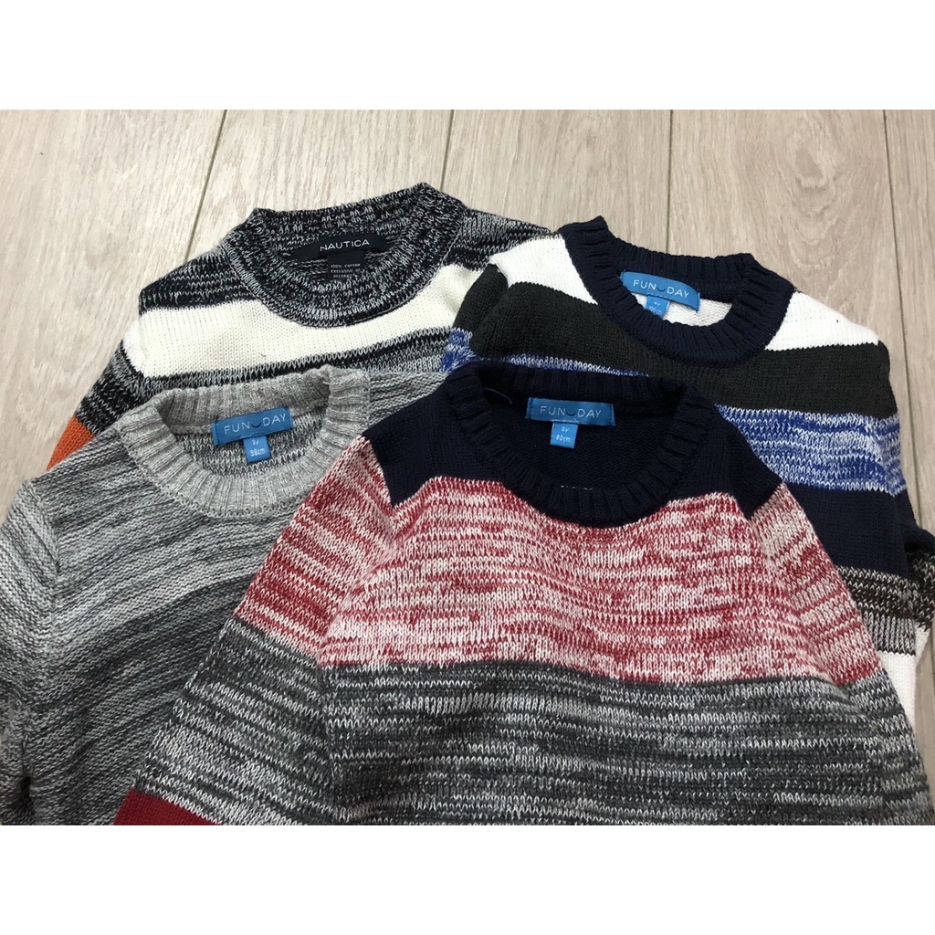 SALE NGHỈ BÁN - Áo len xuất dư Nautica và Funday cho bé sz 90-120cm
