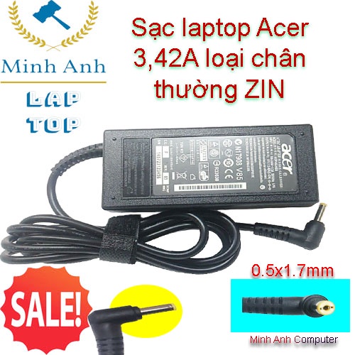 SẠC DÀNH CHO LAPTOP ACER 19v 3,42A ZIN (65W)