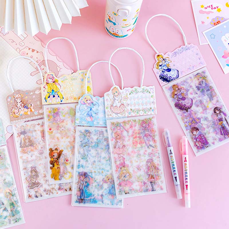 Miếng Dán Trang Trí Nhật Ký DIY Hình Túi Tote Dễ Thương