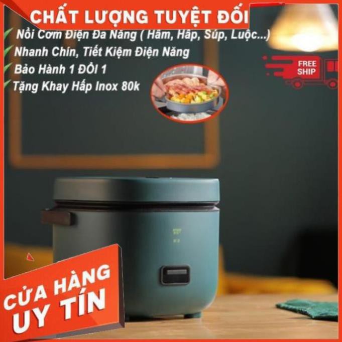 Nồi Cơm Điện Đa Năng Mini Jiashi 1,2l Hàng Nội Địa Cao Cấp (Nấu Cháo, Chưng, Hấp, Luộc...) Sẵn Hàng, Giadunghome.com .