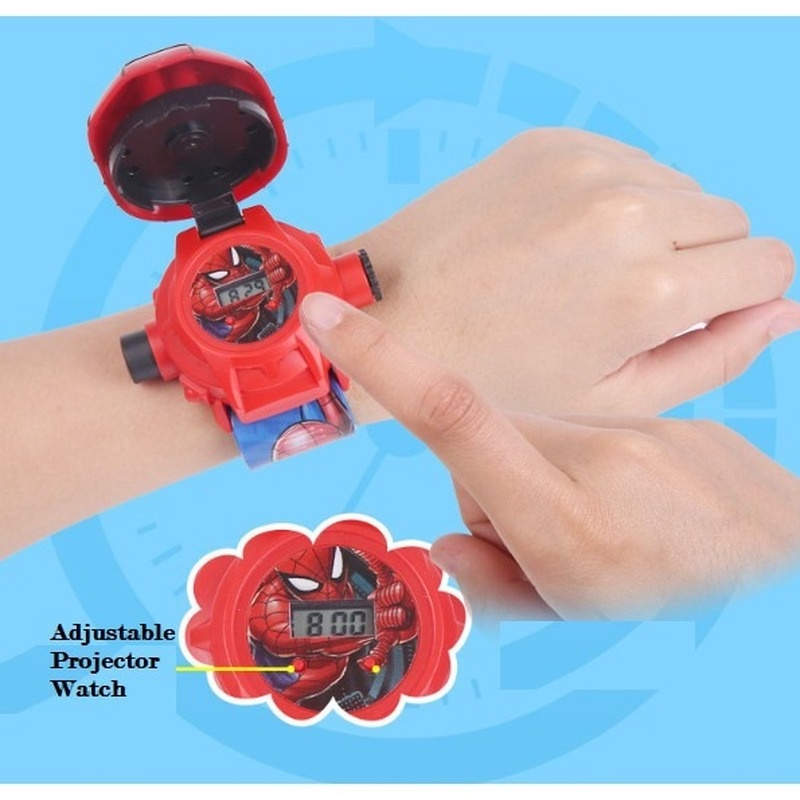 Đồng Hồ Chiếu Hình Người Nhện/Iron Man/ My Little Pony Cho Bé