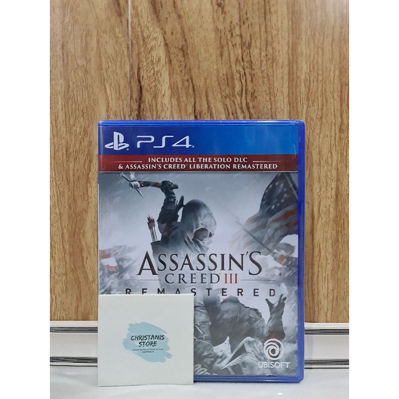 Áo Thun Tay Ngắn In Hình Assassin 's Assassins Creed Iii 3 Remastered Ps4