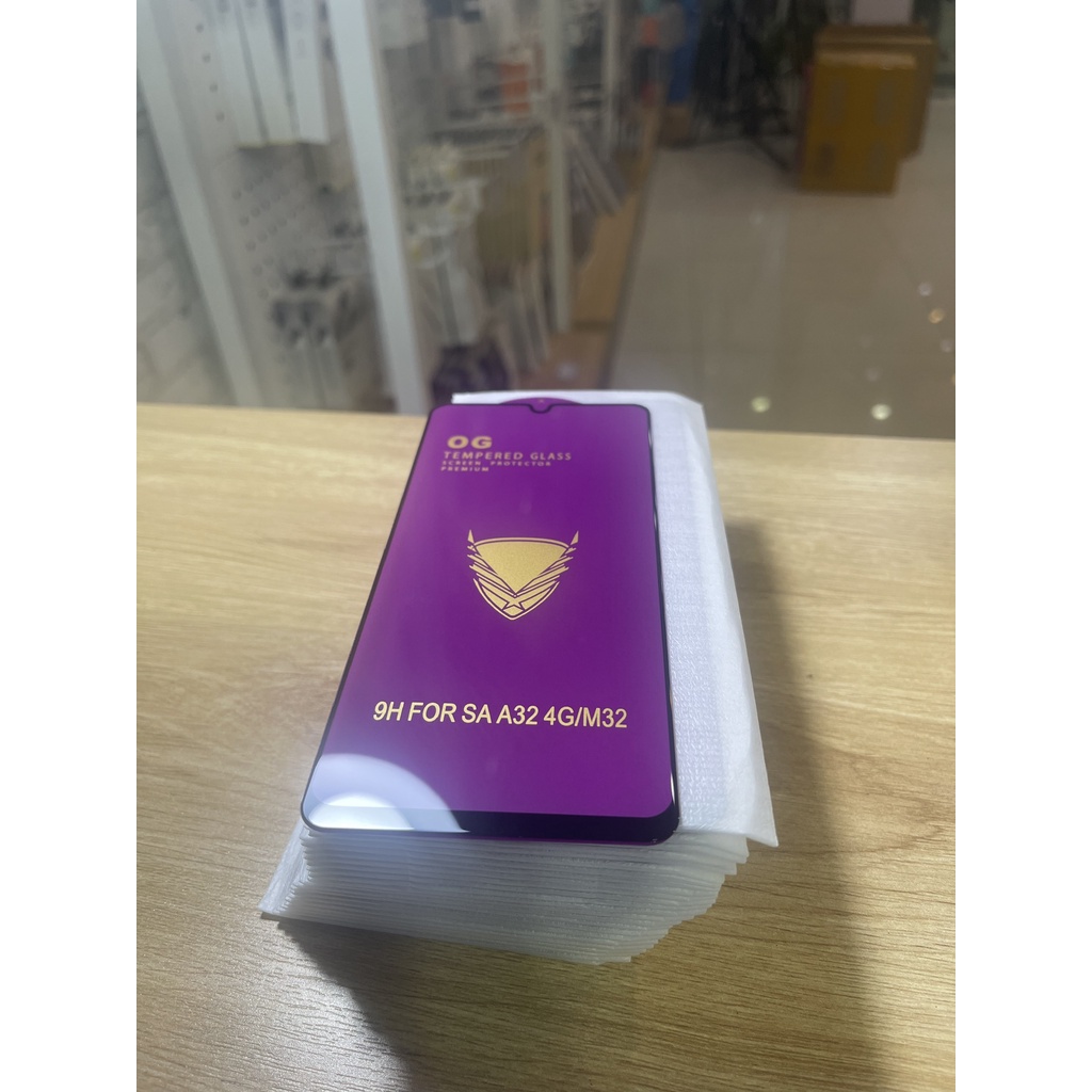 Kính cường lục OG chính hãng cho samsung A02 A12 A22 A32 A52 A72 A51 S20Fe M 4G 5G 3D độ cứng 9H dày 0.2mm full màn hình