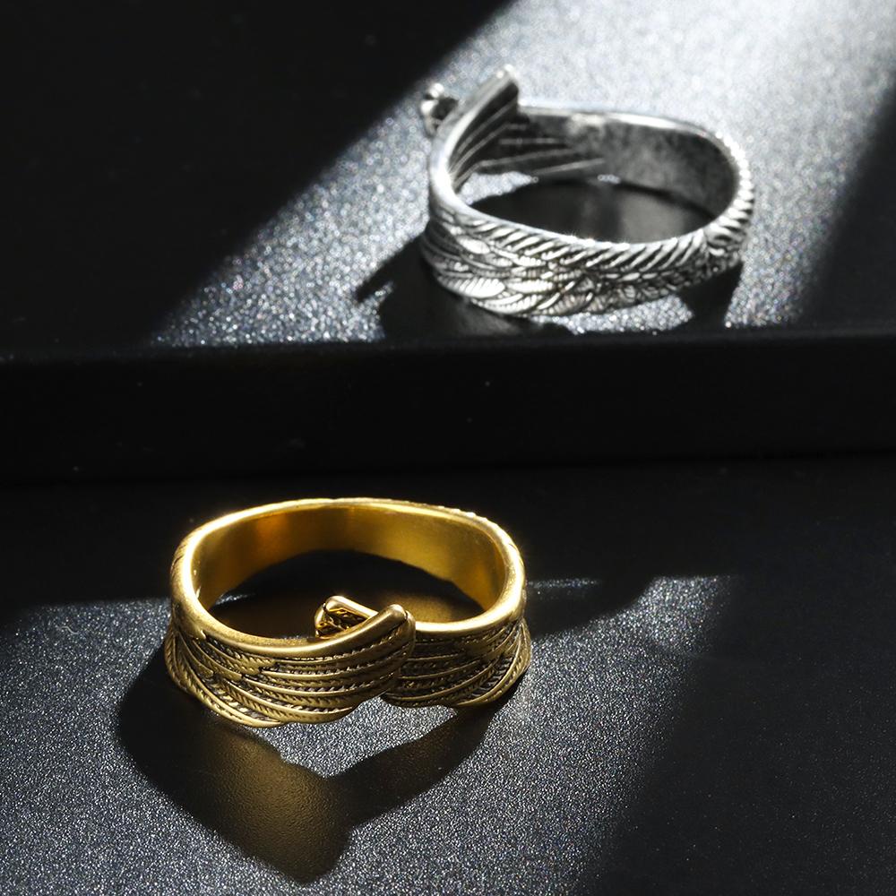 Nhẫn Hở Hình Đôi Cánh Thiên Thần Có Thể Điều Chỉnh Kích Thước