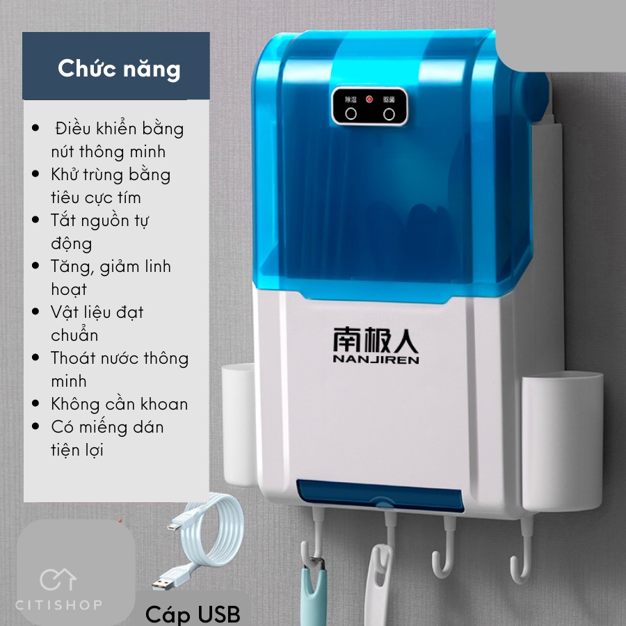HỘP ĐỰNG ĐŨA, SẤY ĐŨA CÔNG NGHỆ KHỬ KHUẨN UV, QUẠT GIÓ, CÓ NẮP ĐẬY HIỆN ĐẠI NANJIREN