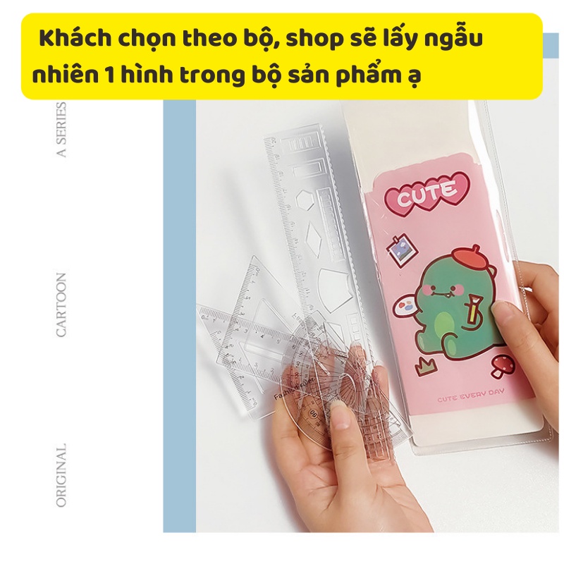 Thước kẻ cute bộ 4 thước