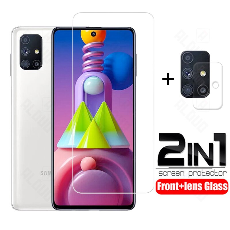 Kính cường lực bảo vệ màn hình 2 trong 1 cao cấp cho Samsung Galaxy M51