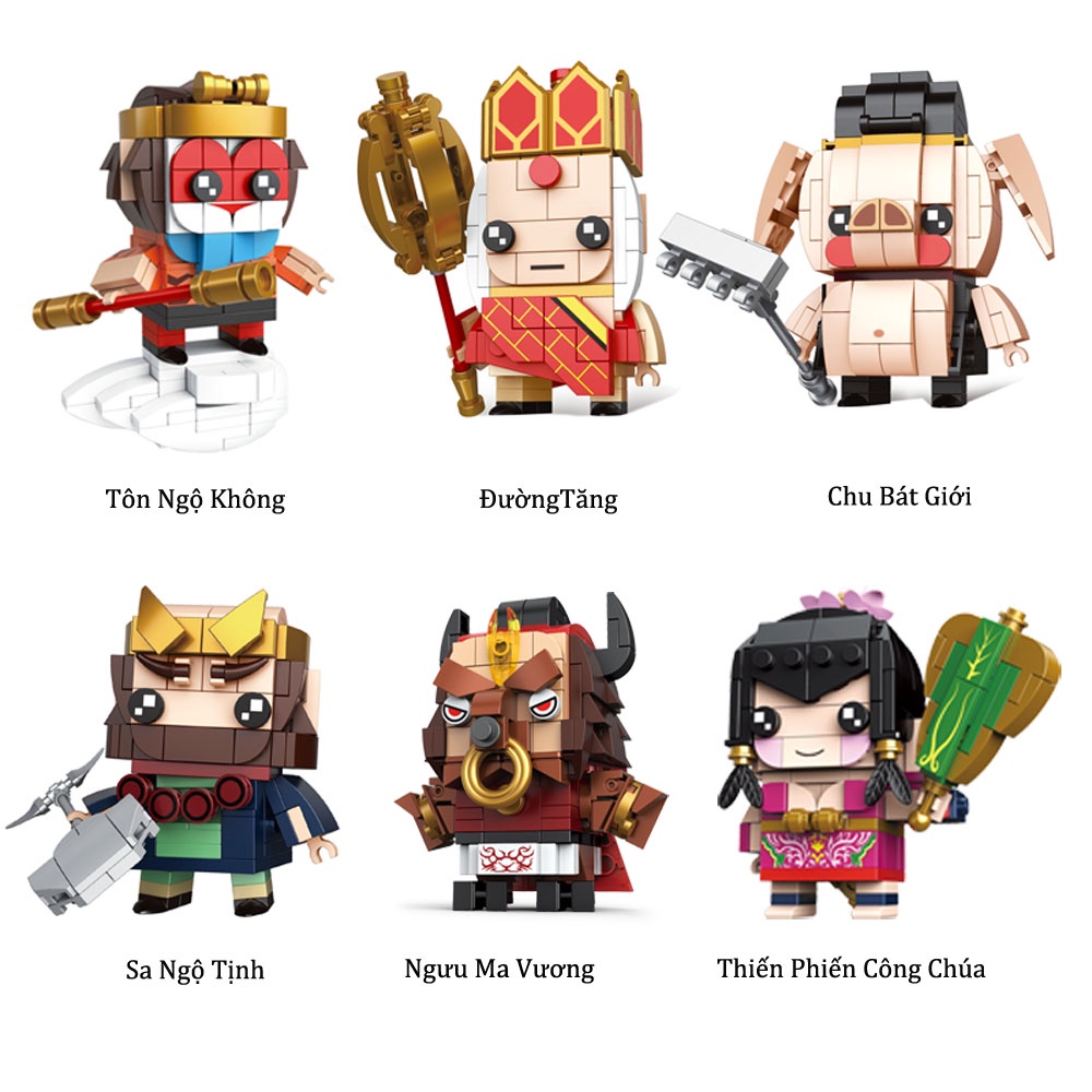 Đồ Chơi Lắp Ráp Brick Headz Các Nhân Vật Trong Phim Tây Du Ký