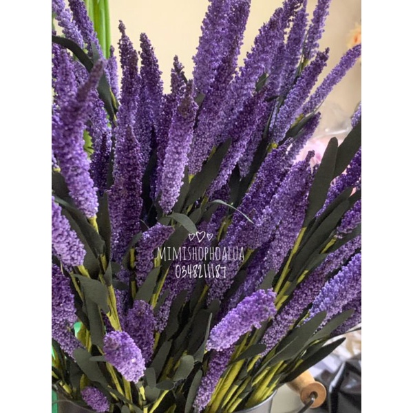 Hoa giả - Cành hoa oải hương lavender giả trang trí nhà cửa