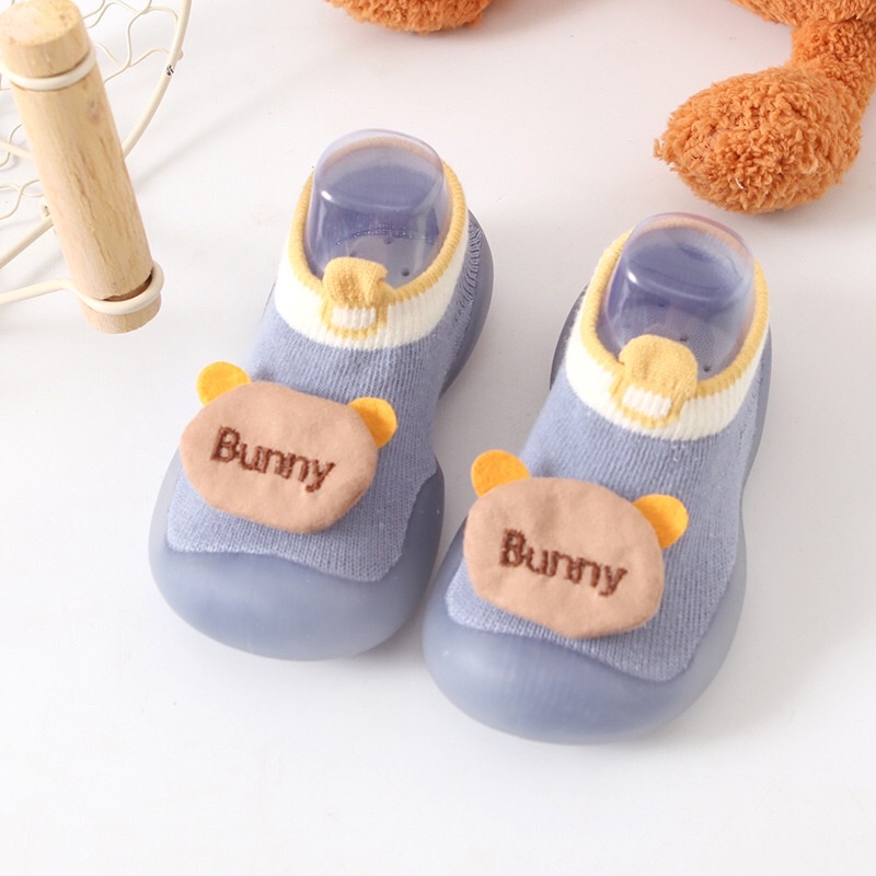 Giày tập đi bún Bunny siêu mềm chống trơn trượt cho bé trai bé gái