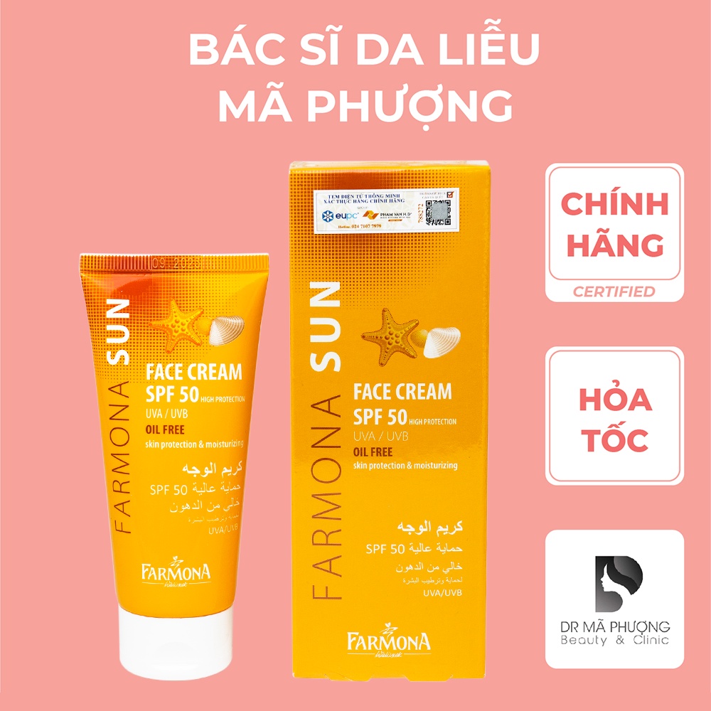 Kem Chống Nắng Da Dầu FARMONA SUN FACE CREAM SPF 50 OIL FREE