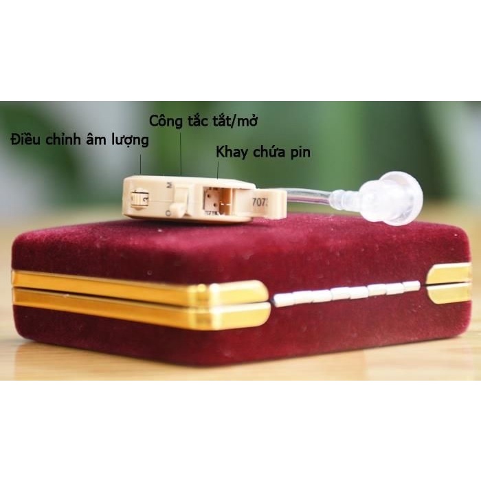 Máy trợ thính vành tai không dây Omron Rionet HB 23P. Bộ khuyếch đại âm thanh cho người già Chính hãng Nhật Bản.