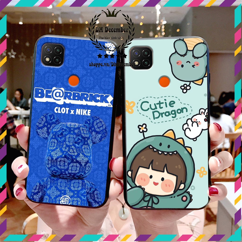 Ốp lưng Xiaomi REDMI 9C in hình 3D lucky, gấu Brick xinh xắn - KHÔNG NÊN BỎ LỠ