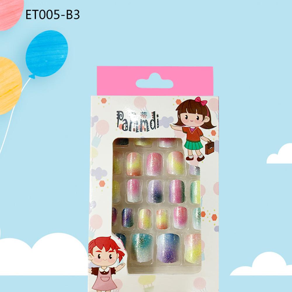 Móng Tay Giả Màu Kẹo Tự Dính Che Phủ Toàn Diện Cho Bé