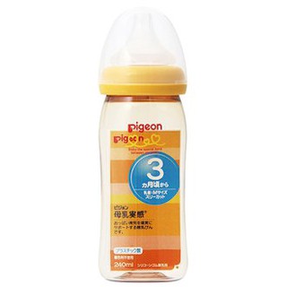 Bình pigeon cổ rộng 240ml ( núm ti kèm bình là size M dành cho bé từ 3-6 tháng tuổi)
