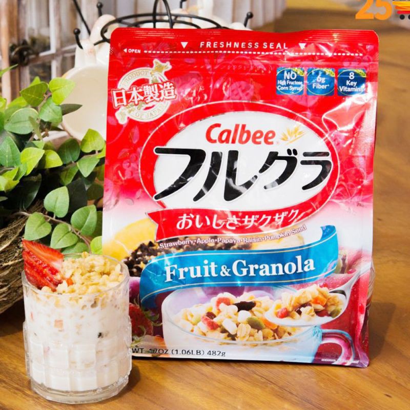 [Hàng Nhật] Ngũ cốc trái cây Calbee Nhật Bản detox cơ thể hỗ trợ giảm cân (Japan)