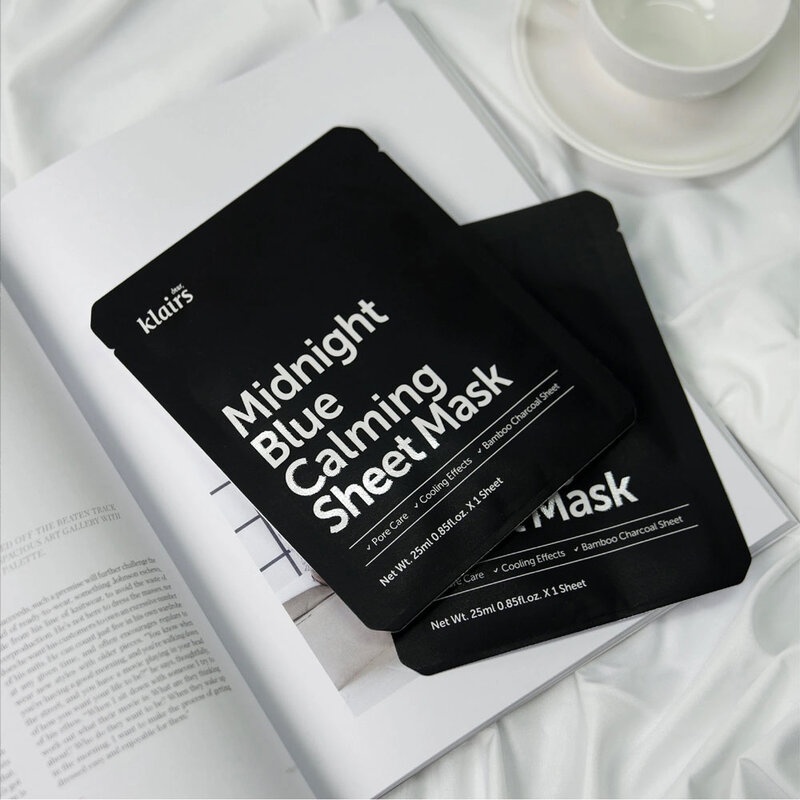 Mặt Nạ Klairs Hỗ Trợ Làm Sạch &amp; Dịu Mát Da Midnight Blue Calming Sheet Mask 25ml