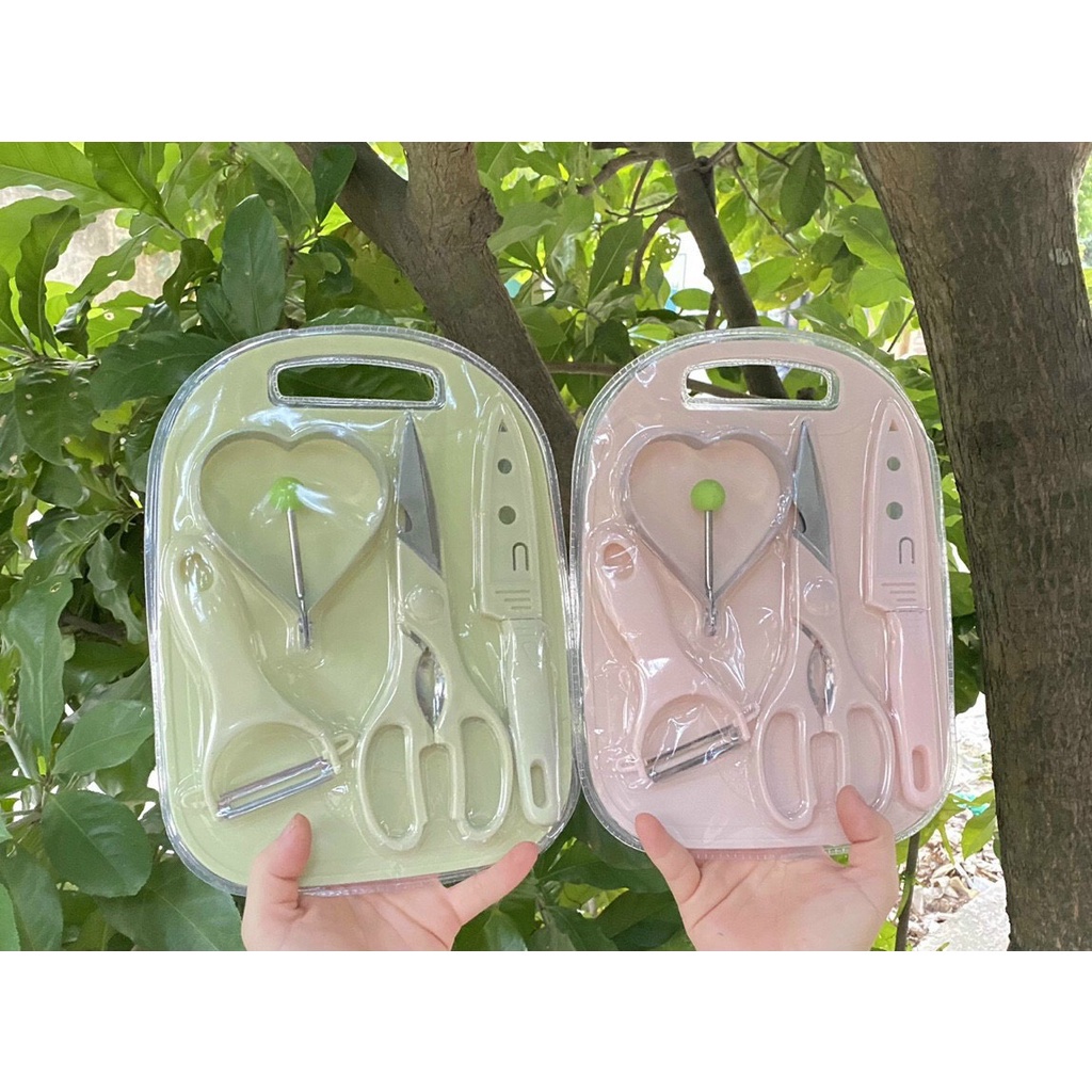 Bộ dao thớt 5 món chế biến đồ ăn dặm cho bé