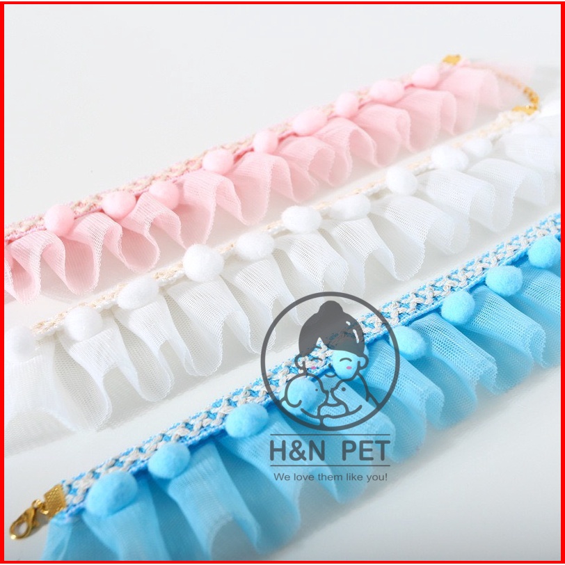 Vòng cổ chó mèo ren 3 màu xinh xắn H&amp;N PET
